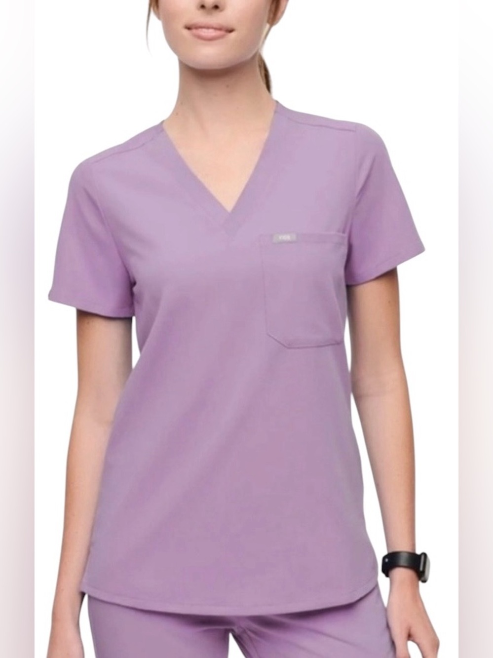 💜FIGS Catarina One-Pocket Scrub Top Limited edition Lavender Dew Size-Large EUC